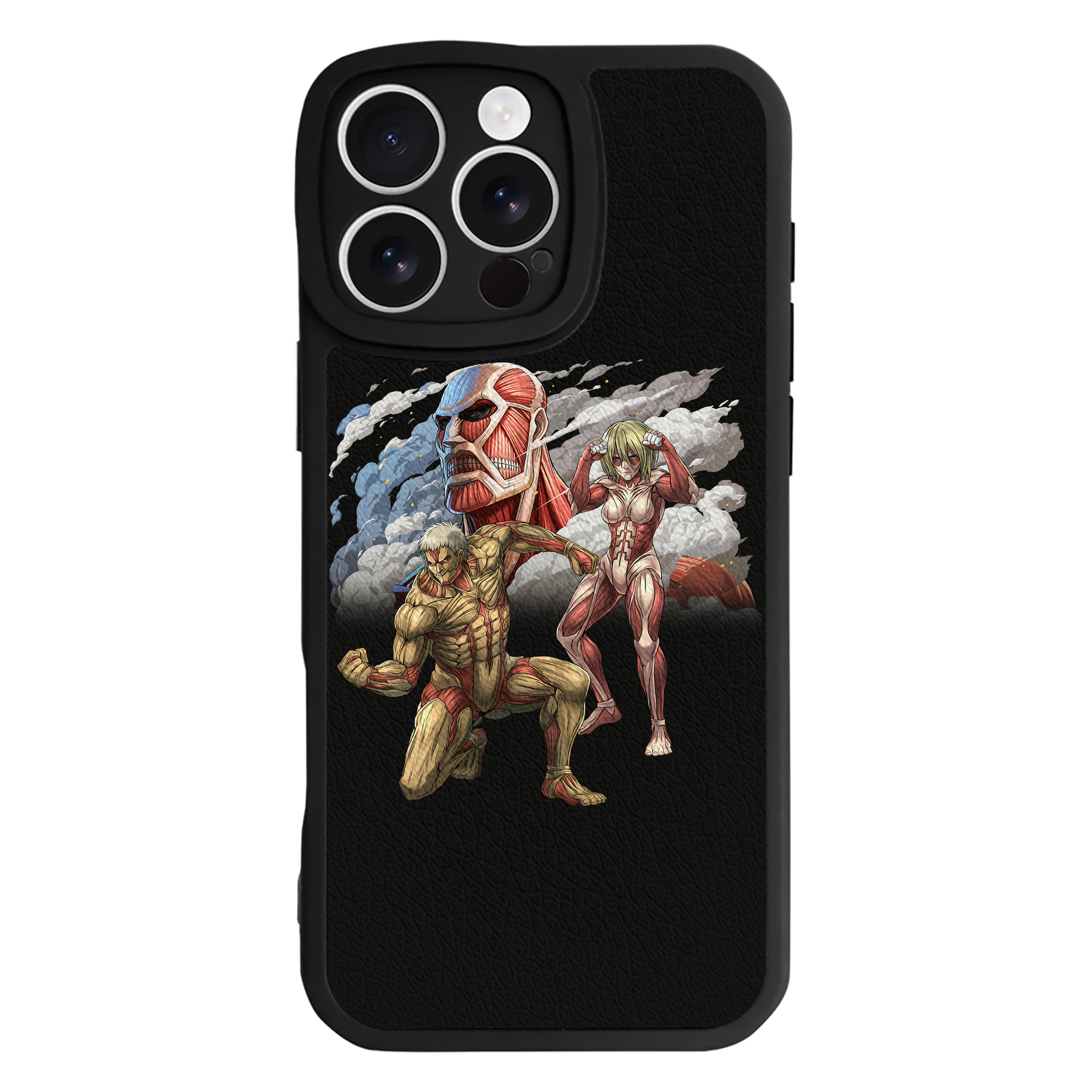 （画像用） 進撃の巨人 Attack on Titan 【iPhone 16シリーズ対応】シリコンスマホケース（レザー調） 材質：シリコン